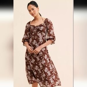 Floral Brown Dress